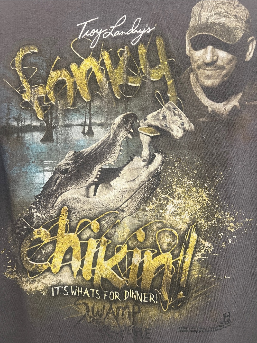 Men's Swamp People Gray Short-Sleeve Crewneck T-Shirt